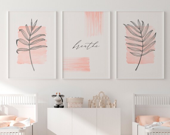 Botanical Line Art Bedroom Decor Art Print