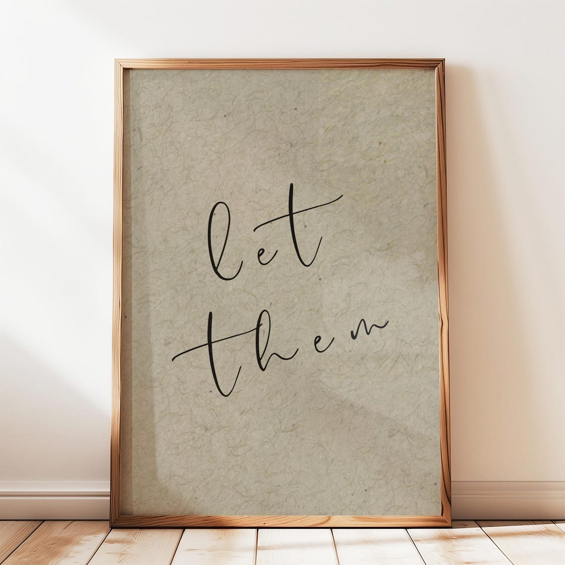 Let Them Handwritten Script Minimalist Empowerment Quote Poster