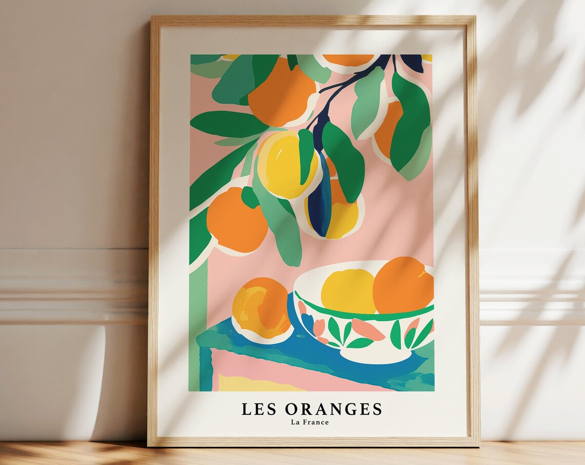 Oranges Art Print, Botanical Kitchen Decor - Image 3