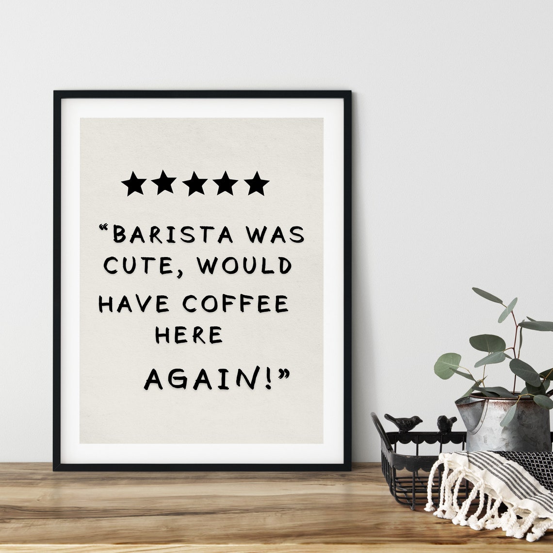 Coffee Art Poster, Funny Kitchen Decor