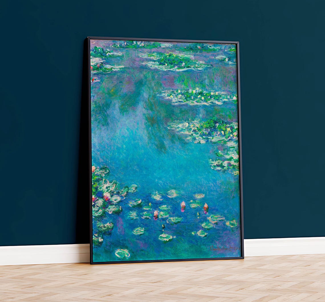 Claude Monet Water Lilies, Vintage French Art Print - Image 3