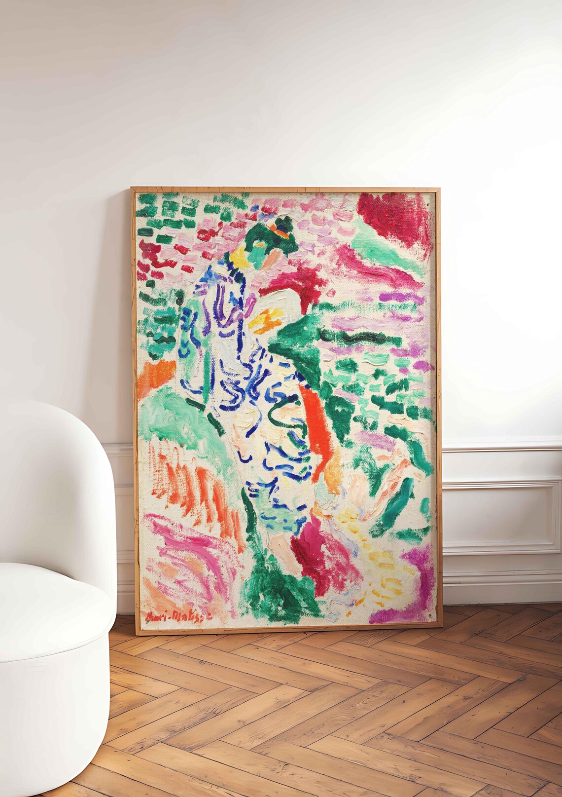 Henri Matisse Style Abstract Colorful Figure Fauvist Expressionist Art Poster - Image 2