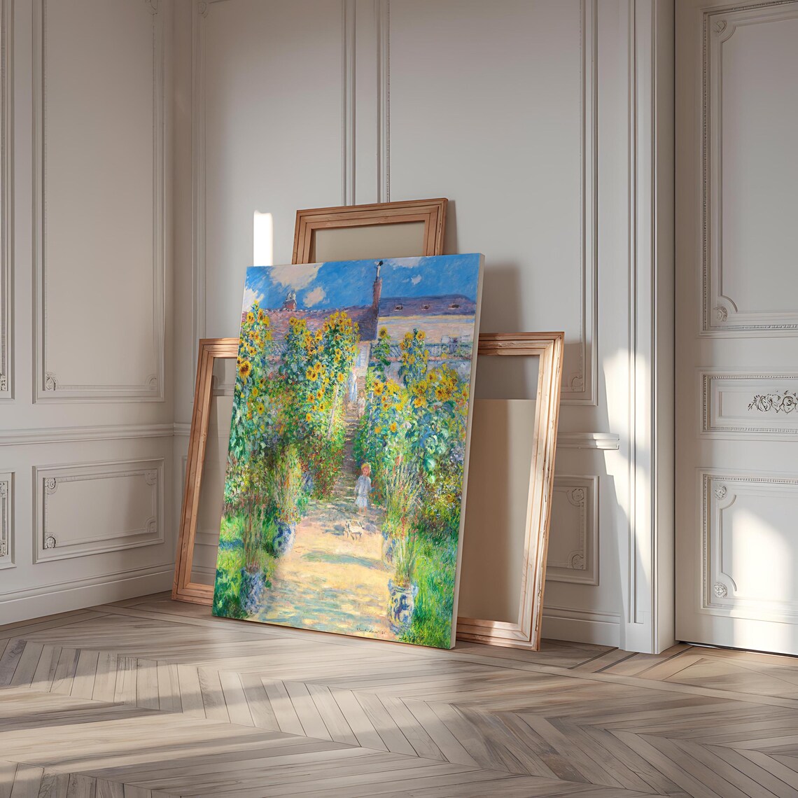 Claude Monet Impressionist Garden Painting, Giverny - Image 2