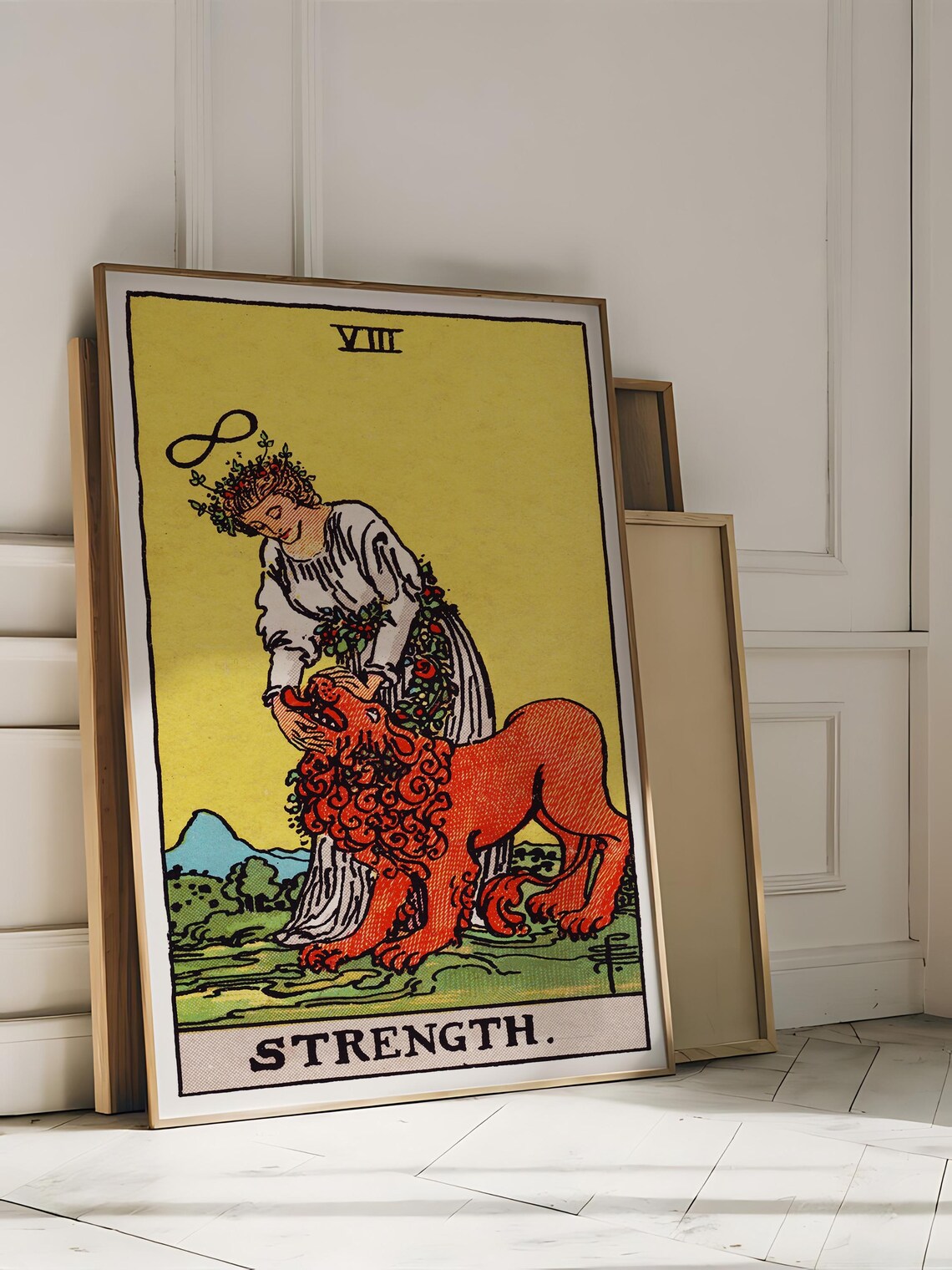 Tarot Cards Rider Waite, Strength Spiritual Poster