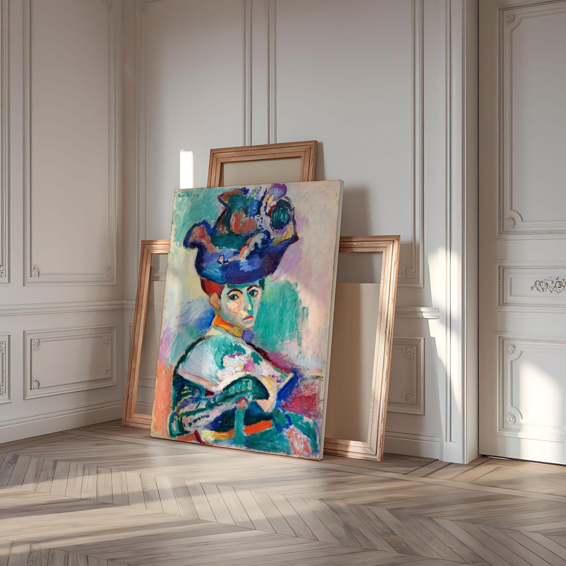 Henri Matisse Art Expressive Fauvist Portrait Print Colorful Avant Garde Art Bold Feminine Painting Modern Home Decor Woman With A Hat - Image 5