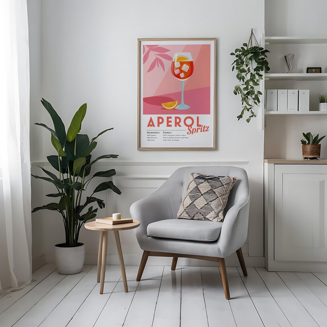 Aperol Spritz, Classic Recipe Poster Print - Image 2