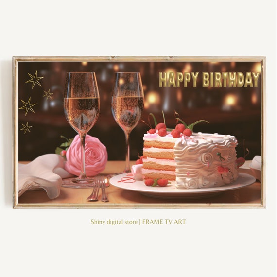 Frame Tv Art Birhday Happy Party For Frames Best Whishes Celebration With Cake Tv B006
