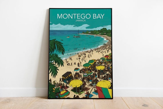 Montego Bay Art Print Modern Poster Print Available In Many Sizes Or