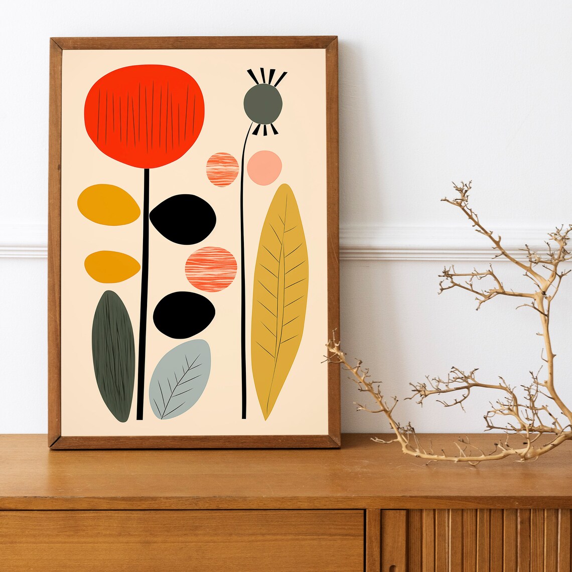 Boho Abstract Art Print Poster - Image 3