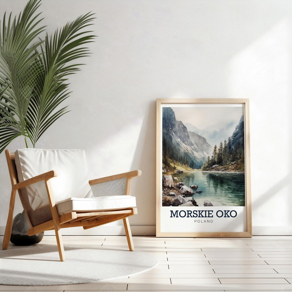 Morskie Oko Poland Mountain Lake Watercolor Tatra Nature Poster - Image 2
