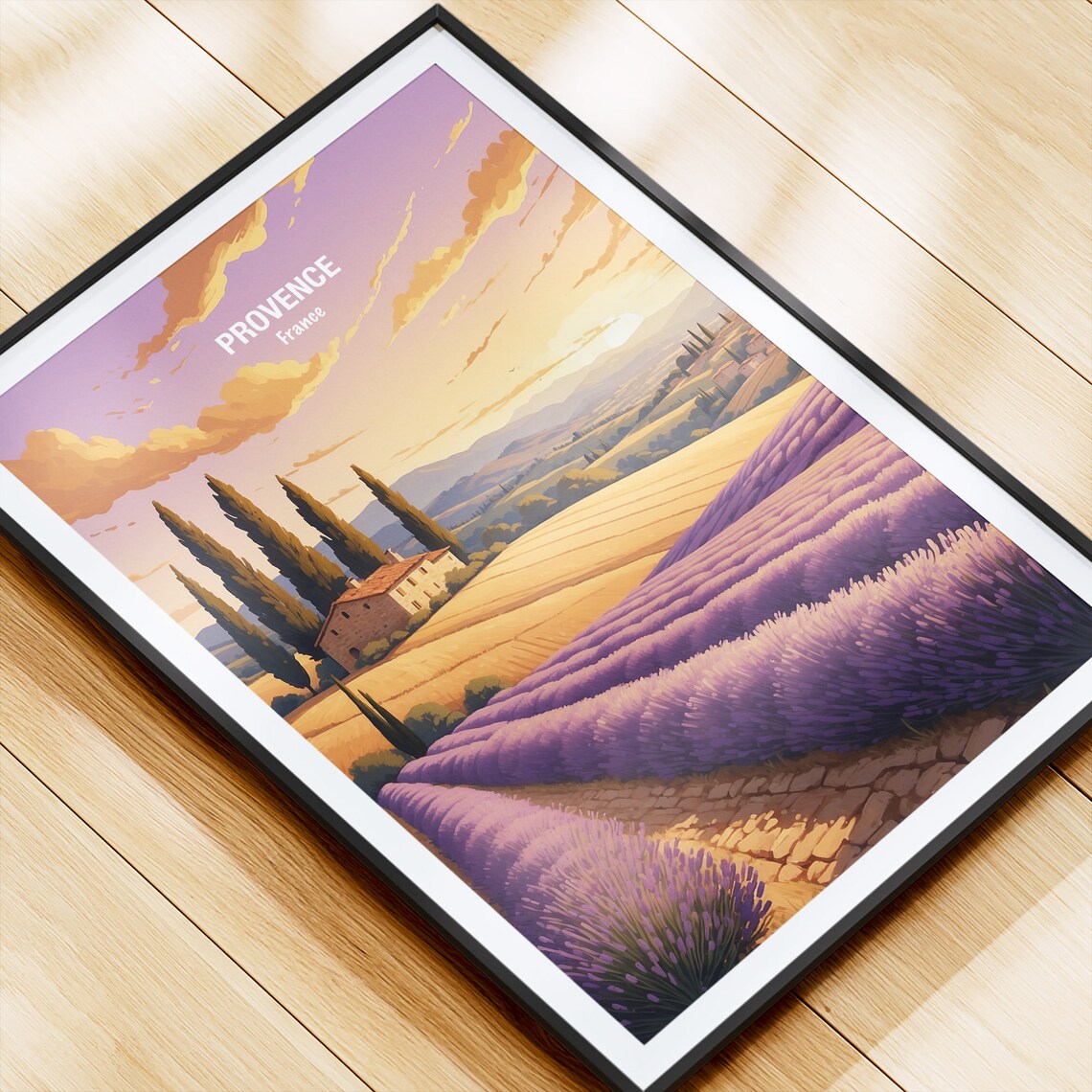 Provence France Lavender Fields Sunset Farmhouse Hills Poster - Image 4