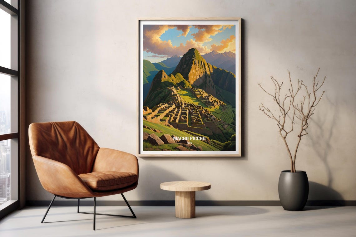 Machu Picchu Peru Golden Sunset Over The Ancient Citadel Poster - Image 2