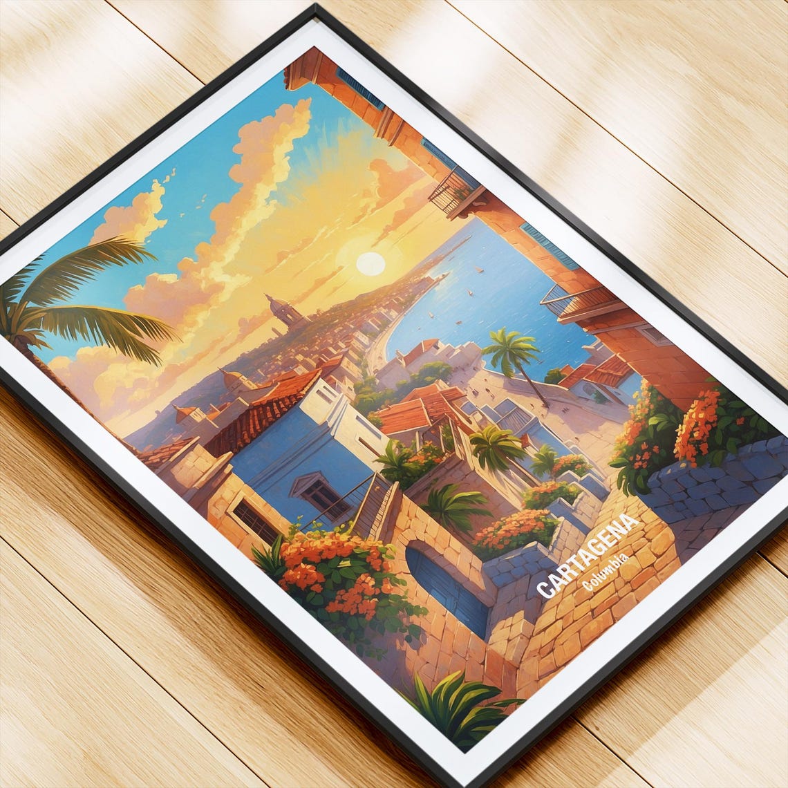 Cartagena Colombia Travel Poster Cartagena Print Colombian Art Coastal Decor Unique Gift Wall Art Travel Enthusiast Decor - Image 4