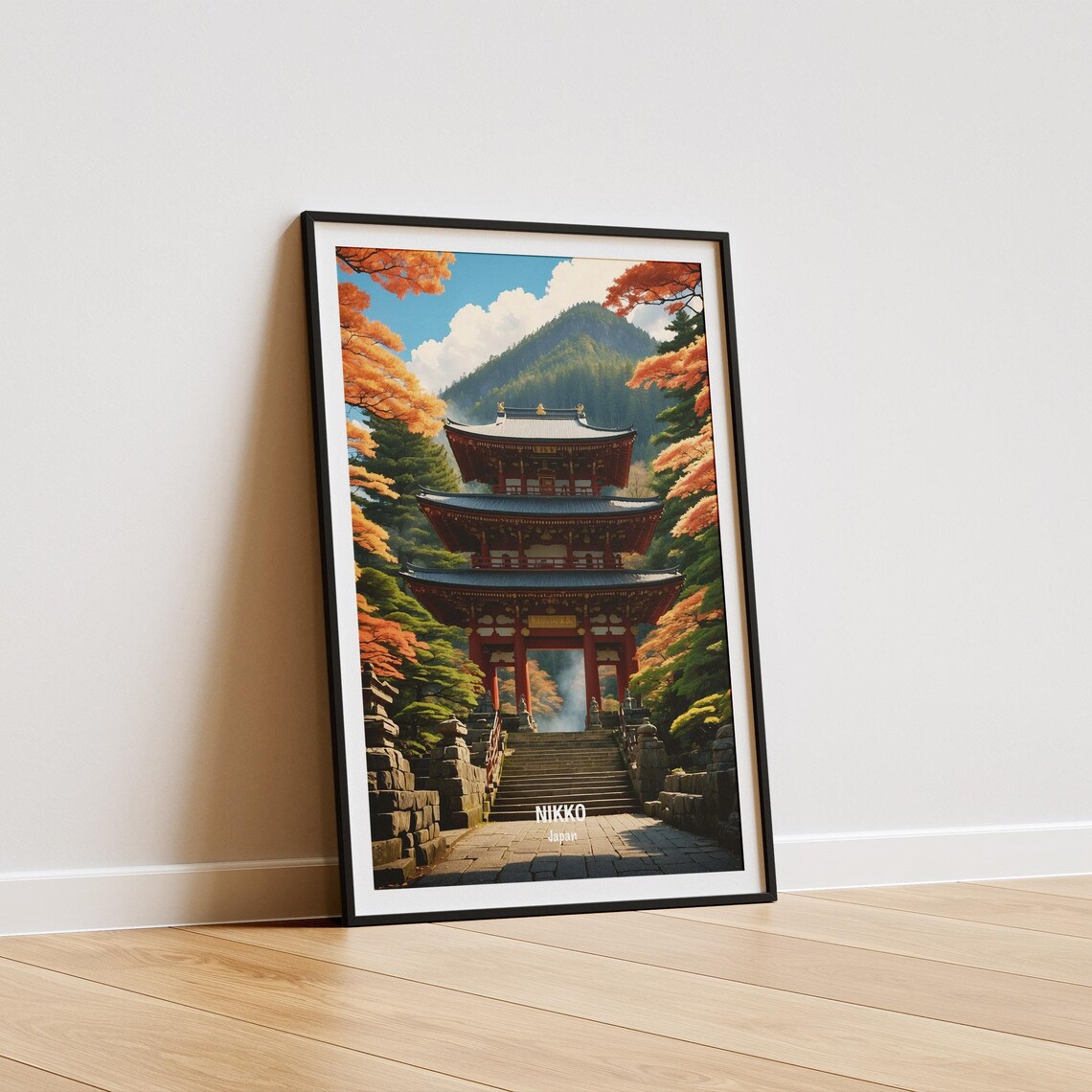 Japan Nikko Temple Gate Autumn Foliage Mountain Shrine Poster - Image 5