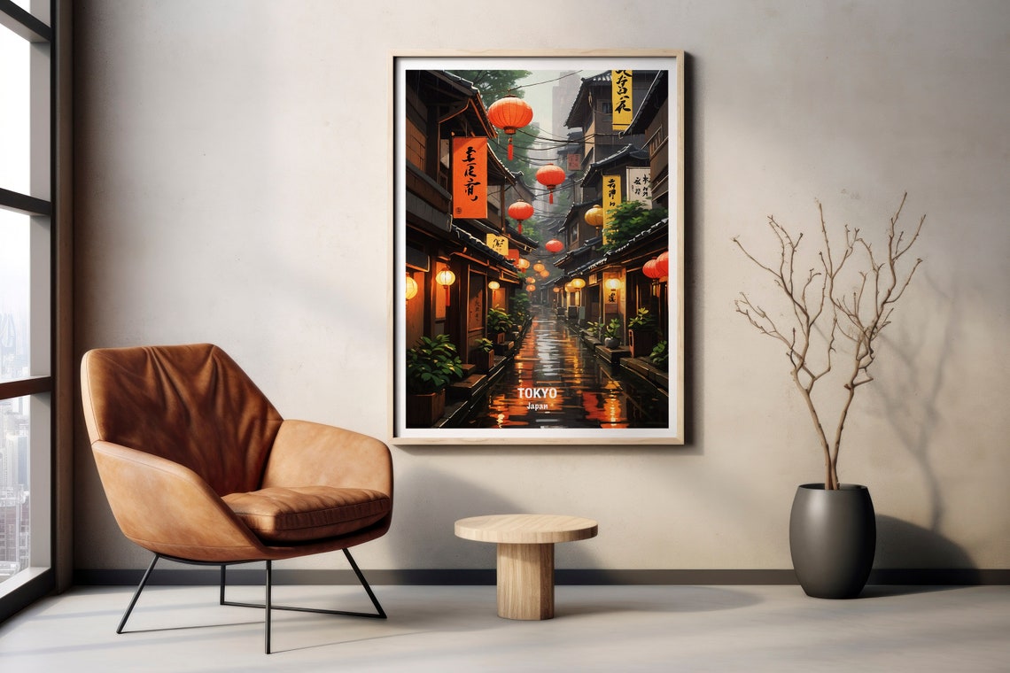 Tokyo Japan Travel Poster Tokyo Skyline Print Japanese Culture Art Vintage Travel Decor Gift For Travelers Home Wall Art - Image 2