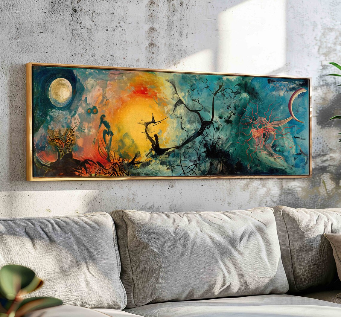 Surreal Gothic Landscape Art Print, Panoramic