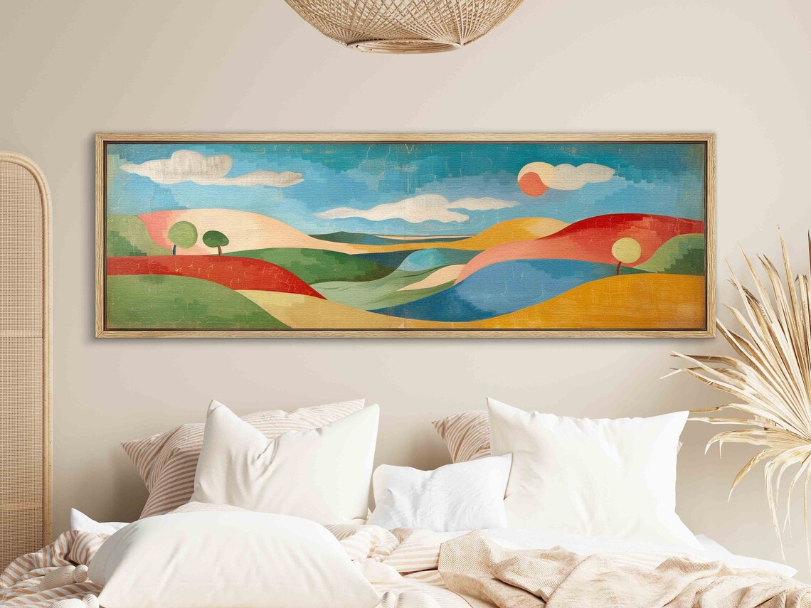Modern Landscape Art Print, Minimal Boho Decor - Image 2