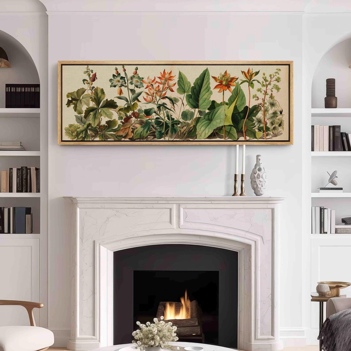 Vintage Botanical Floral Art Print, Panoramic - Image 3