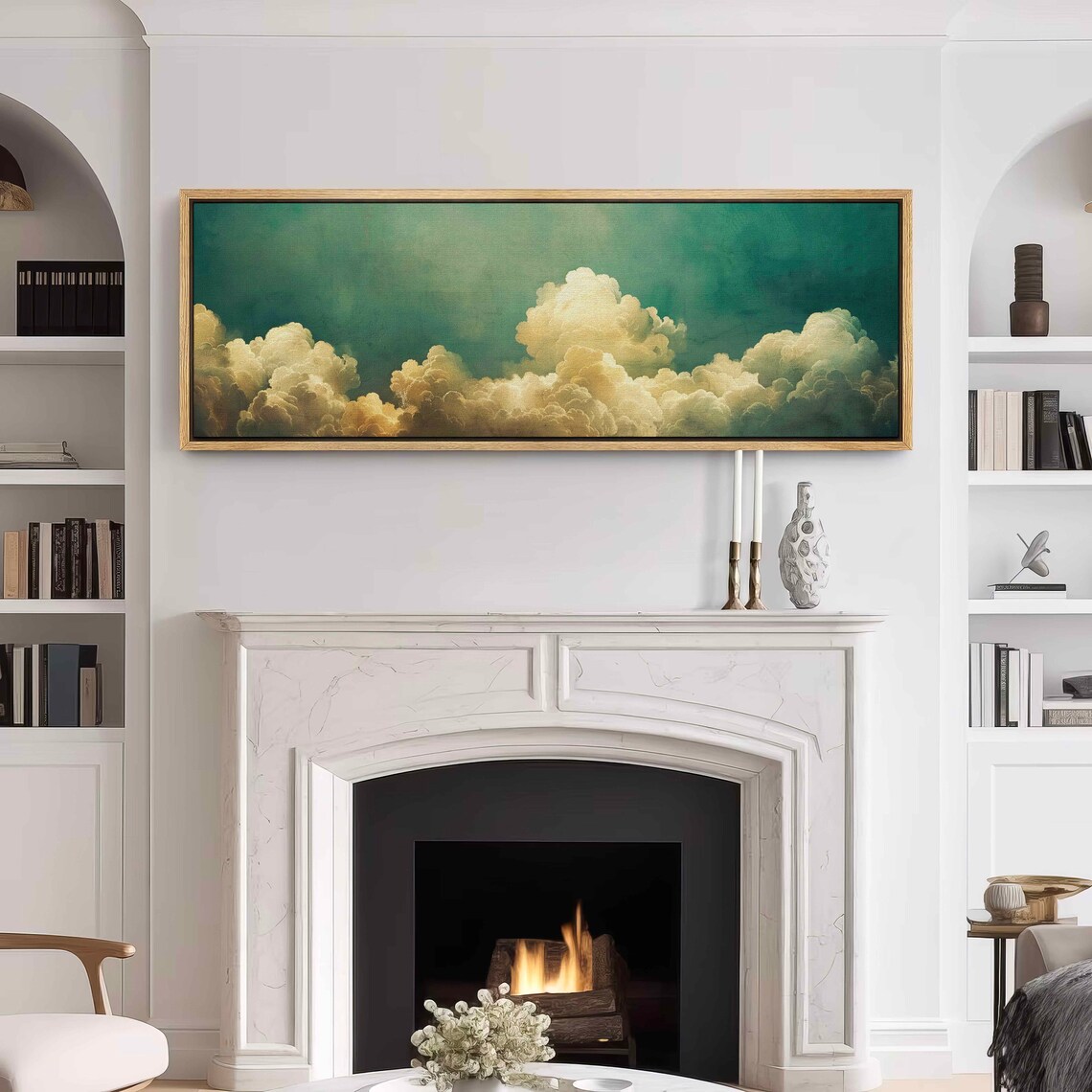 Vintage Moody Cloud Minimalist Sky Art Print - Image 3
