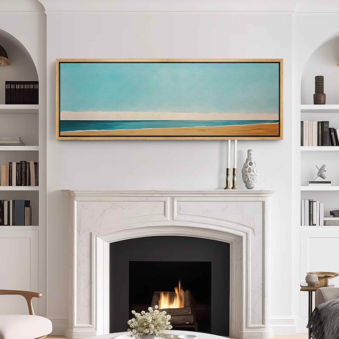 Minimalist Coastal Seascape Vintage Art Print - Image 3