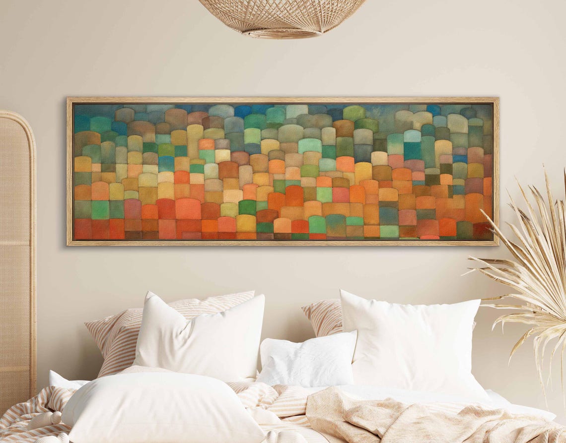 Geometric Color Tile Mosaic Panoramic Abstract Modern Decor Print - Image 2