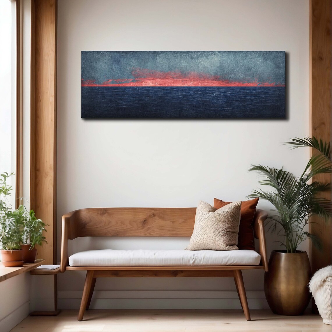 Horizontal Seascape Art Print, Moody Panorama - Image 4