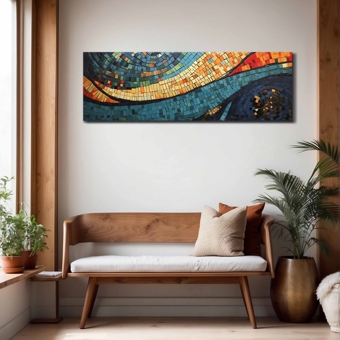 Mid Century Modern Geometric Mosaics Art Print - Image 4