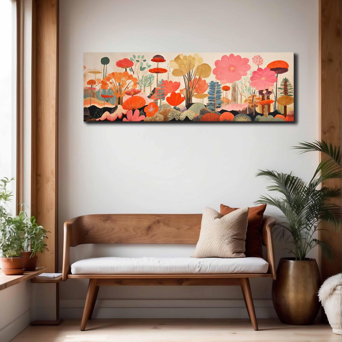 Mid-Century Modern Botanical Floral Art Print - Image 4