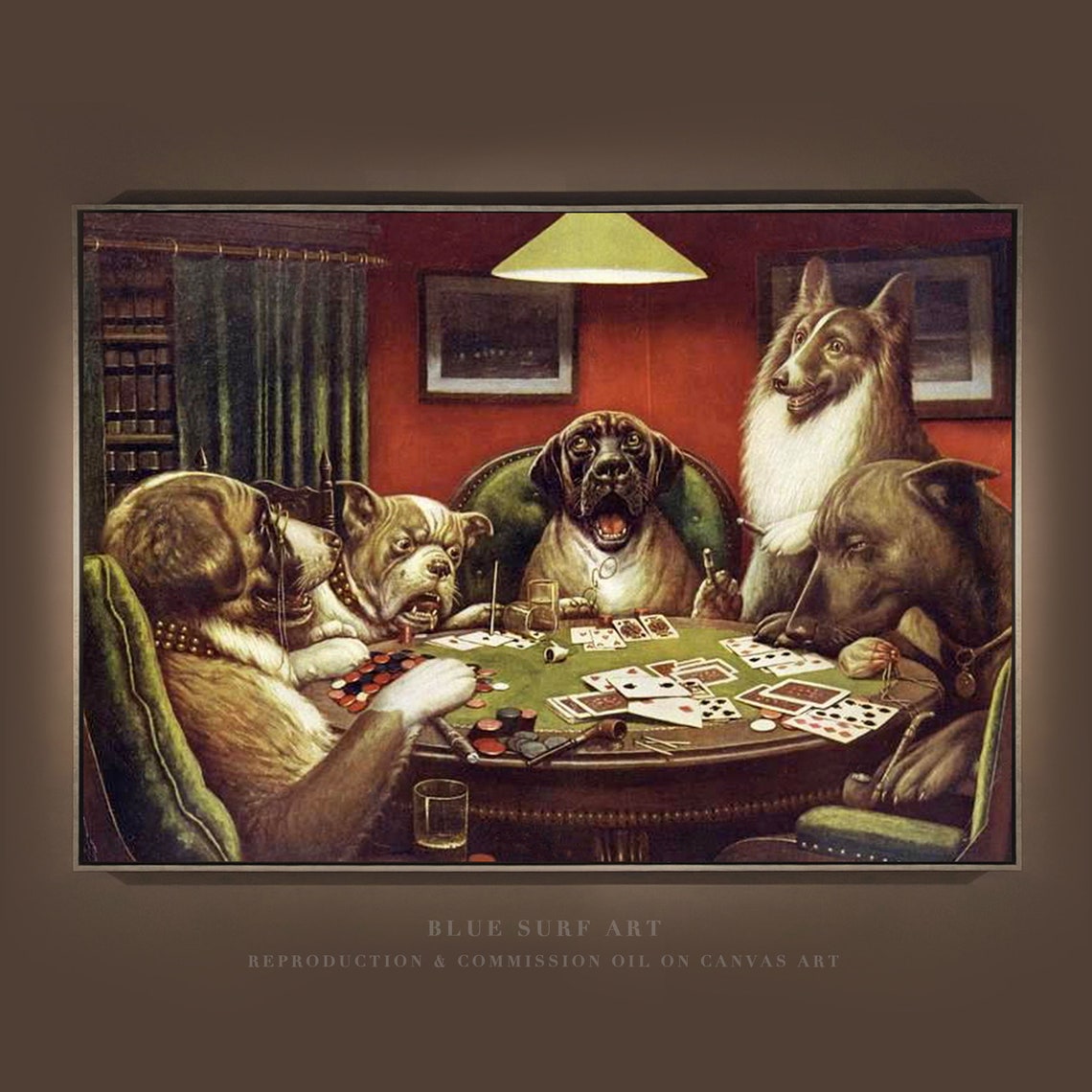 Cassius Coolidge A Waterloo Dogs Playing Poker Vintage Humor Poster