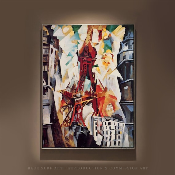 Robert Delaunay Champ de Mars The Red Tower Cubist Eiffel Tower Art Poster