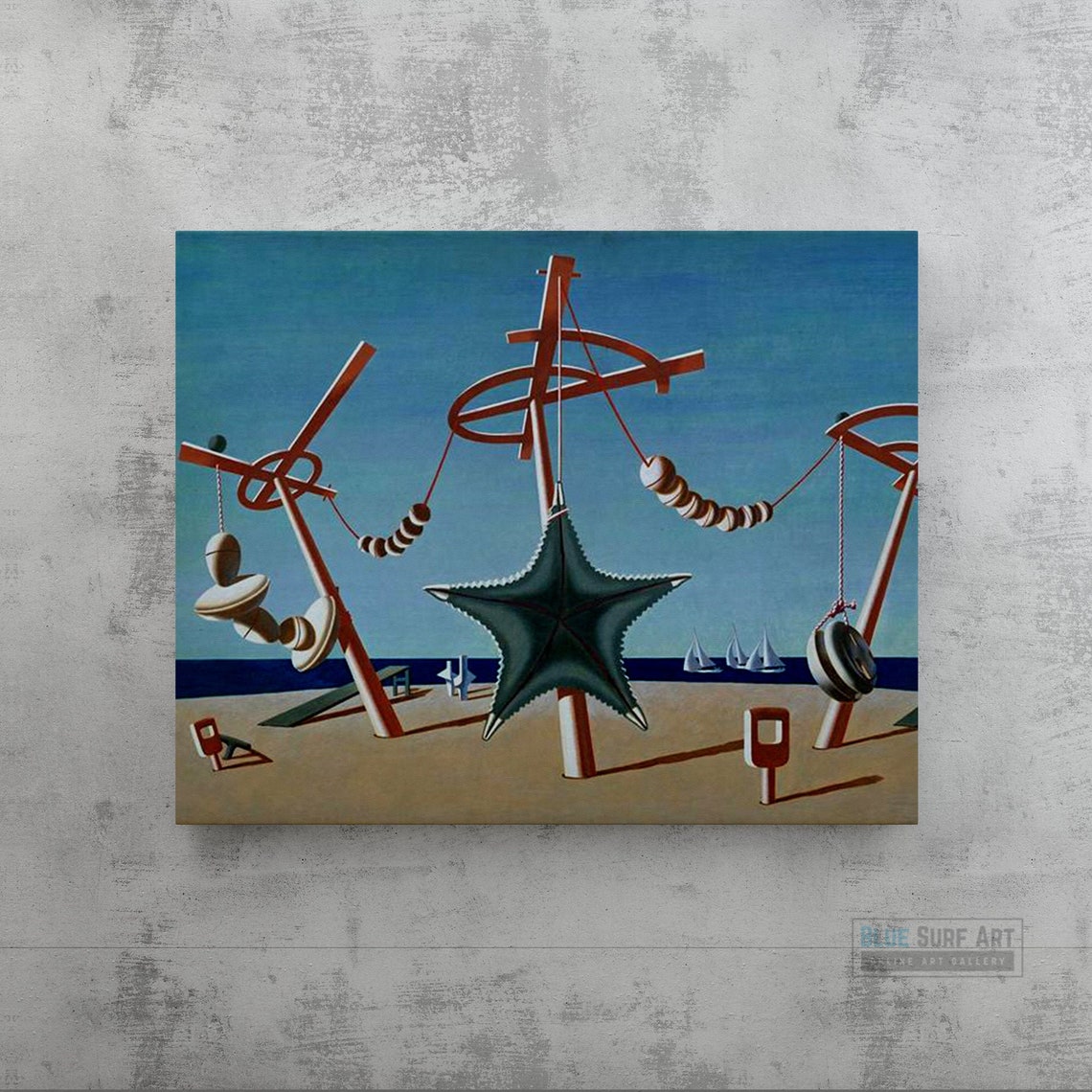 Edward Wadsworth Starfish Beach Surreal Seaside Abstract Art Poster