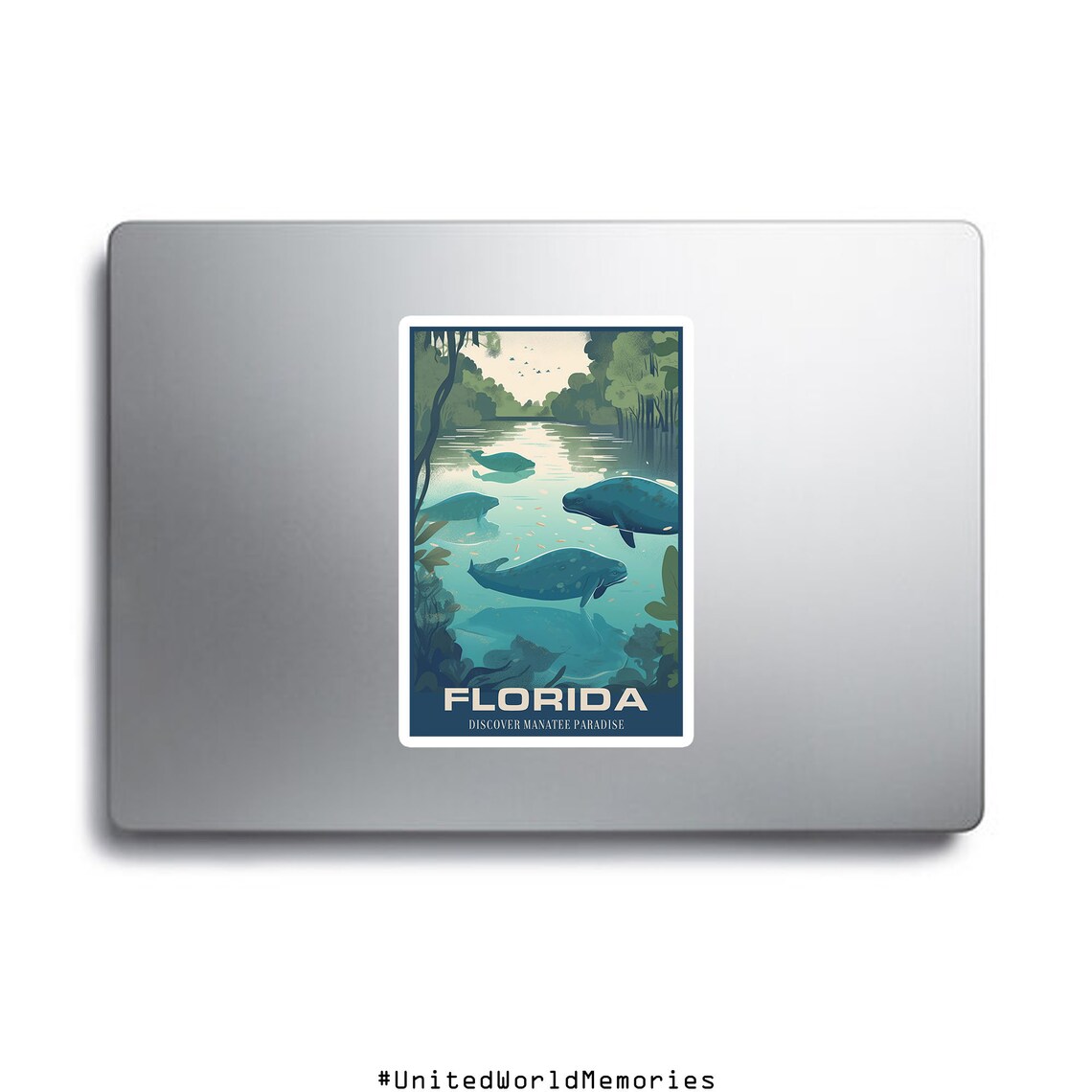 Florida Manatee Paradise Gentle Giants Crystal Springs Wildlife Poster - Image 4