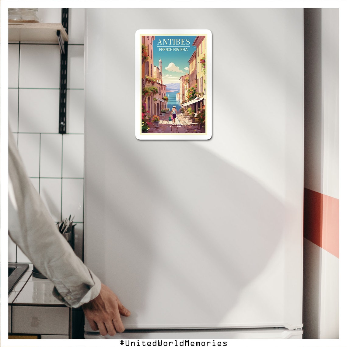 French Riviera Travel Poster Antibes Poster France Poster French Riviera Wall Art French Riviera Gift Antibes Print Antibes France Art - Image 3