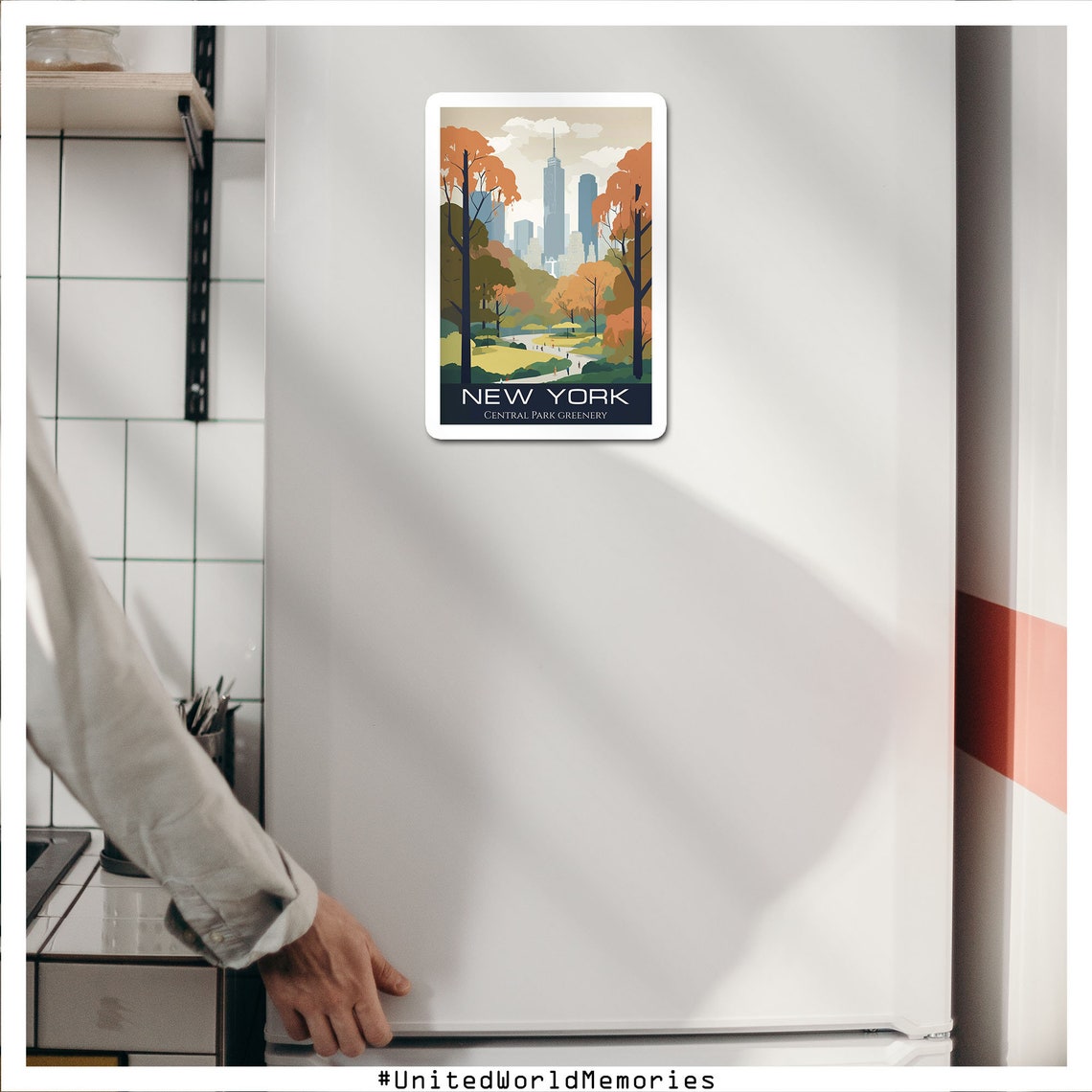 New York Central Park Fall Autumn Foliage Skyline Stroll Poster - Image 4