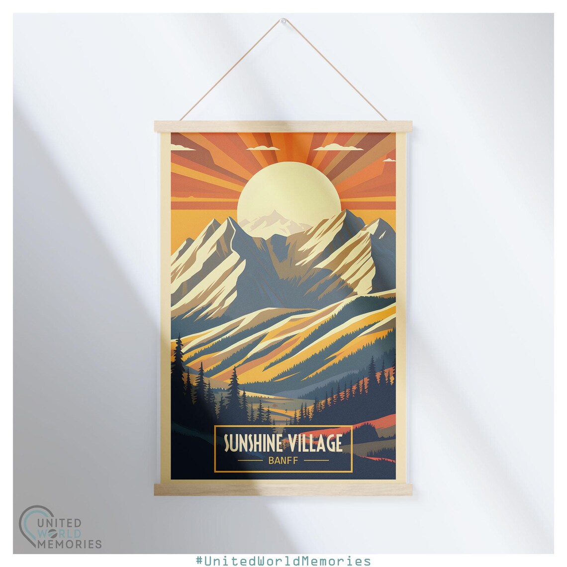 Banff Sunshine Village Sunshine Peaks Travel Poster - Image 5