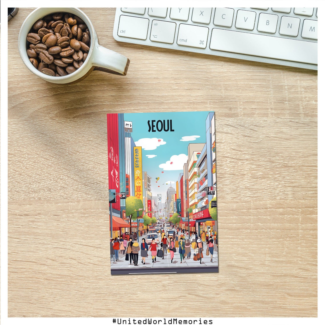 Seoul Myeongdong Shopping Street Poster Seoul Travel Poster South Korea Poster Seoul Vintage Retro Poster Korea Wall Art - Image 4