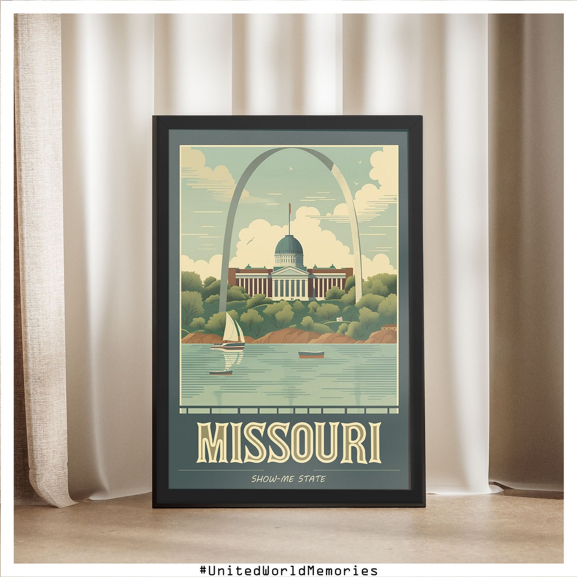 Missouri Travel Poster Show Me State Poster Missouri Vintage Poster Wall Decor State Poster Missouri Print Missouri Retro Poster - Image 5