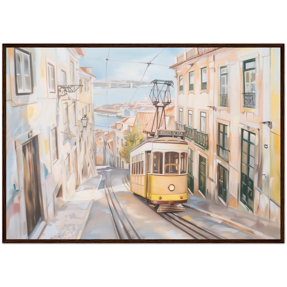 Lisbon Oil Painting, Portugal Cityscape Art Print