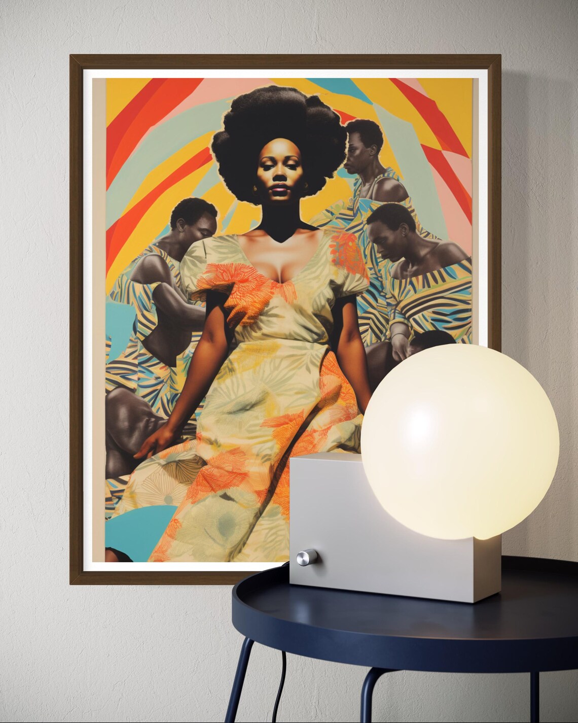 Afrocentric Art Print Vibrant Black Woman Collage Cultural Abstract Wall Art African Artwork - Image 2