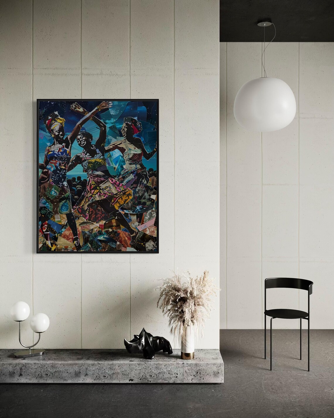 African Dance Art Collage, Cultural Wall Art Print - Image 3