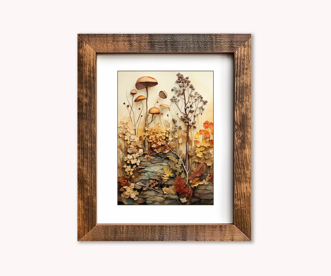 Earth Elements Botanical Boho Mushroom Art Print - Image 3