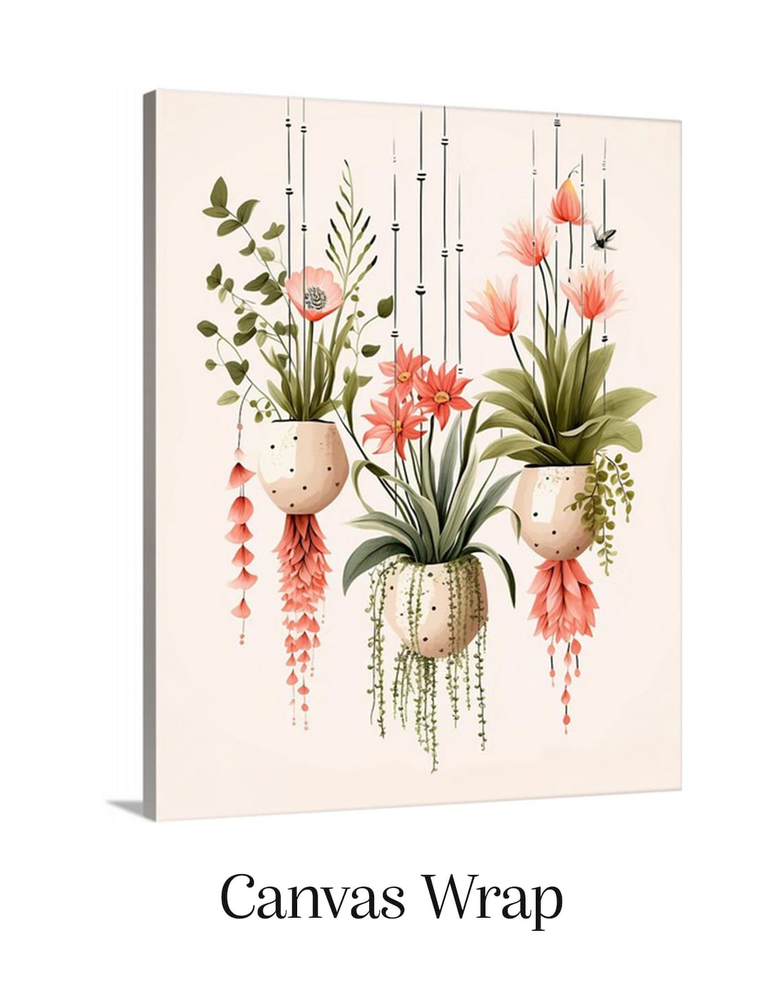 Hanging Pots Boho Botanical Art Print, Home Office Decor - Image 4