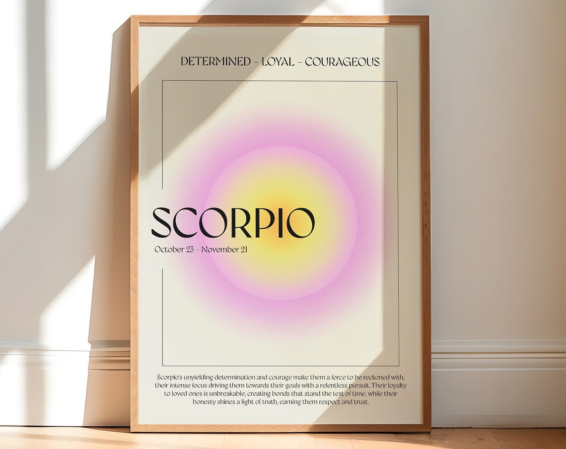 Scorpio Poster Zodiac Aura Art Unframed Various Sizes