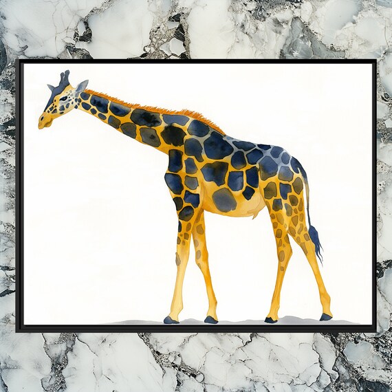 Giraffe Canvas Wall Art Beautiful Wildlife Safari Scene Home Decor For Living Room Animal Print Nature Painting Bedroom Display