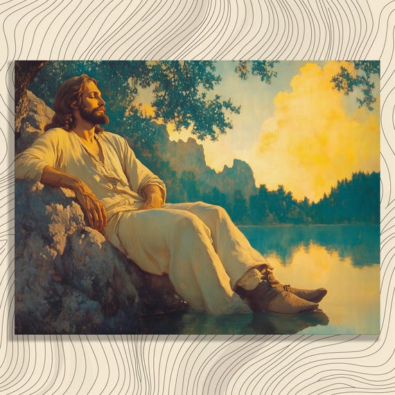 Serene Sunset Canvas Wall Art Tranquil Landscape Painting Nature Meditation Print Classic Reflection Decor Peaceful Escape For Adults