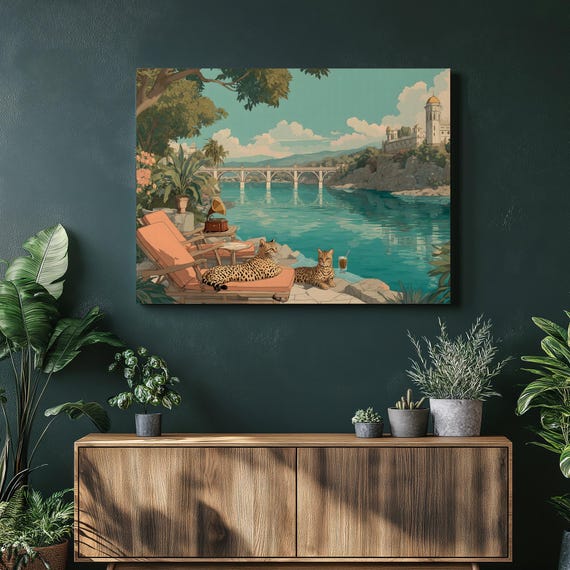 Traditional Chinese Sage Canvas Wall Art Peach Blossom Branch Scholar Portrait Vintage Style Realism Yellow Robe Philosopher Figure