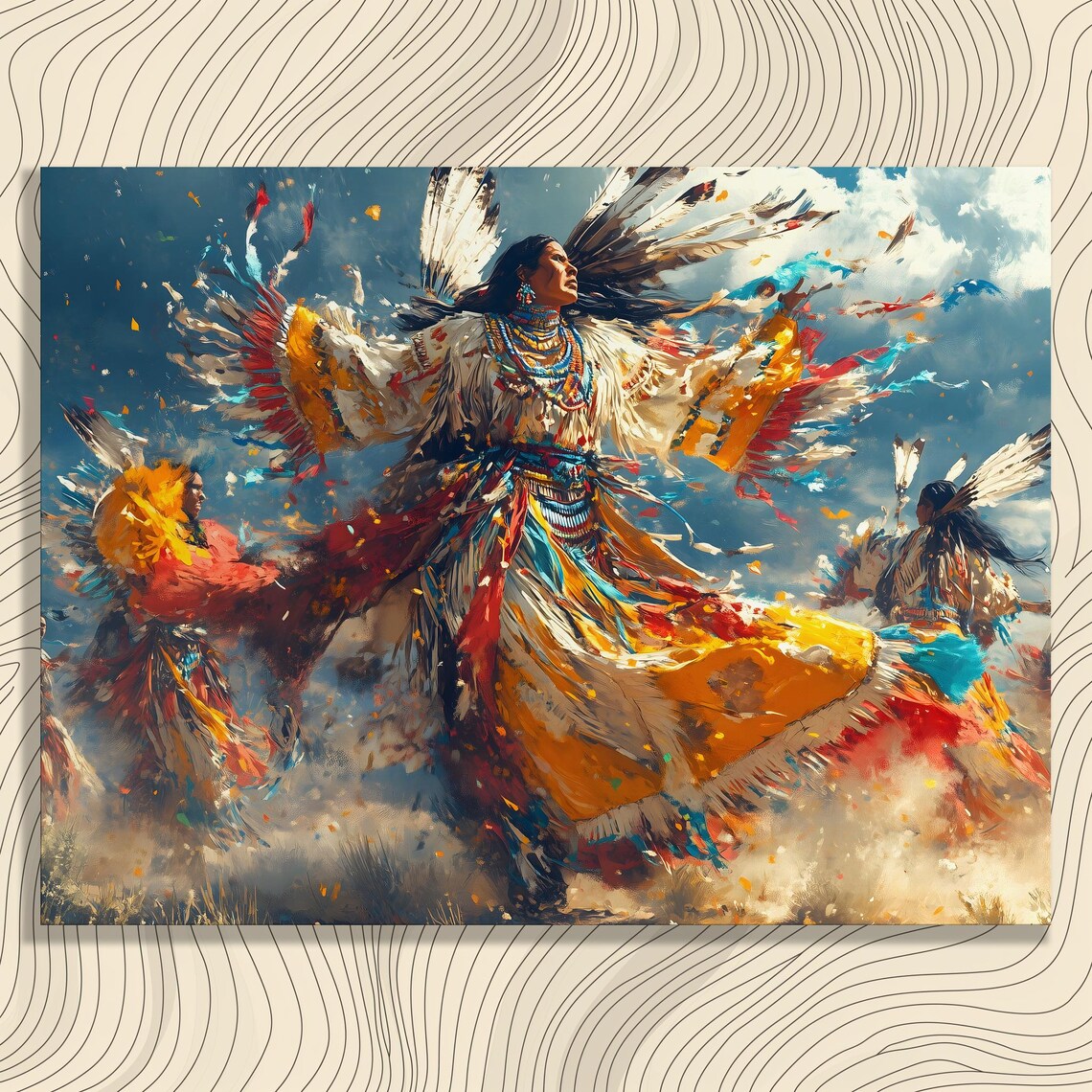 Bohemian Traditional Dance, Tribal Heritage Art Print