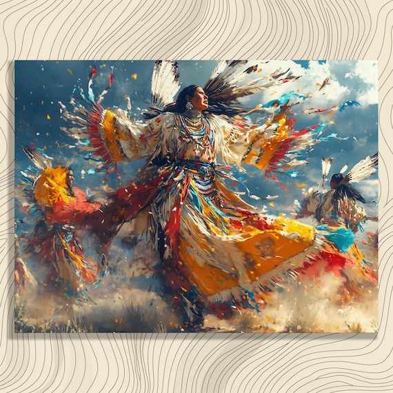 Bohemian Traditional Dance, Tribal Heritage Art Print
