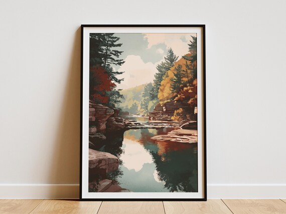 Cuyahoga Valley National Park Ohio Autumn River Gorge Poster