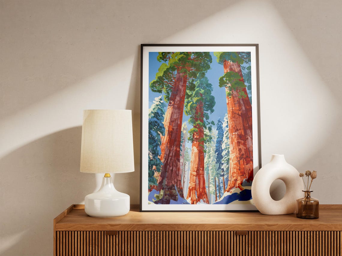 Sequoia National Park Giant Redwood Trees Forest Canopy Poster - Image 4